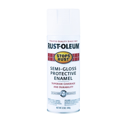 Rust-Oleum 12 oz Stops Rust Protective Enamel Spray Paint - Semi-Gloss White