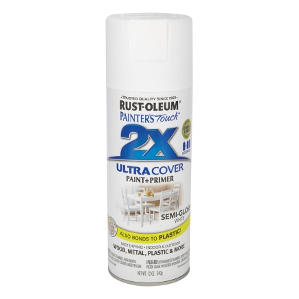 Rust-Oleum Painter's Touch 2X Ultra Cover 12 Oz. Semi-Gloss Paint + Primer  Spray Paint, White - People's Lumber & Hardware