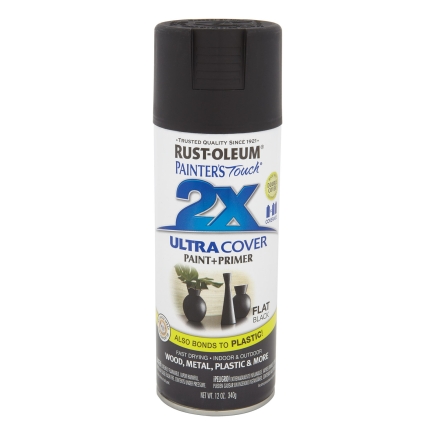 Rust-Oleum Ultra Cover 2X 12 oz. Spray Paint Flat Black