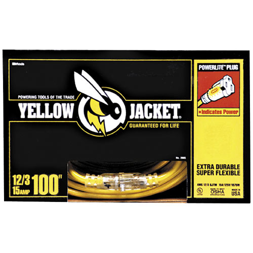 Yellow Jacket 12/3 SJTWA Extension Cord