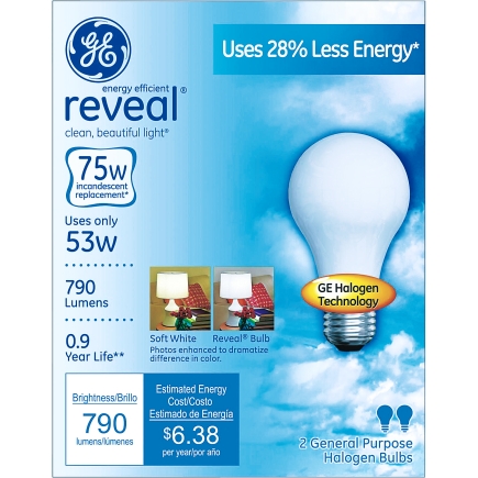 GE 2-Pack 53 790 Lumens White Halogen Bulb (63008) -