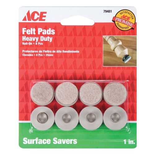 Ace Round NailOn Heavy Duty Felt Glides in Various Sizes