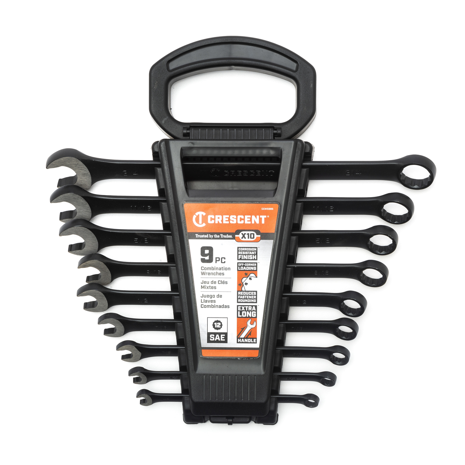 Crescent X10 12 Point SAE Combination Wrench Set 9 pc.