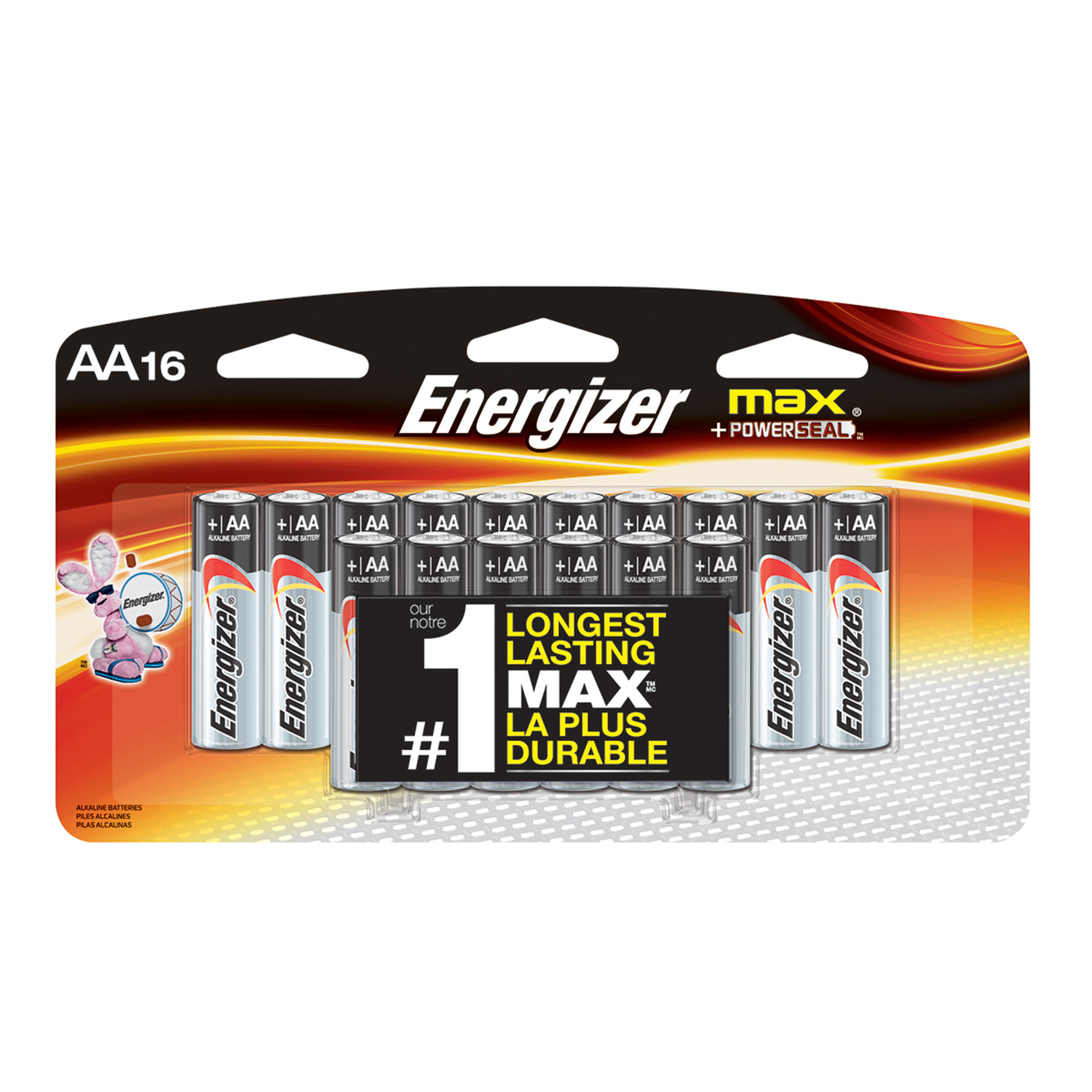 Energizer MAX AA Alkaline Batteries 1.5 volts 16 pk Carded