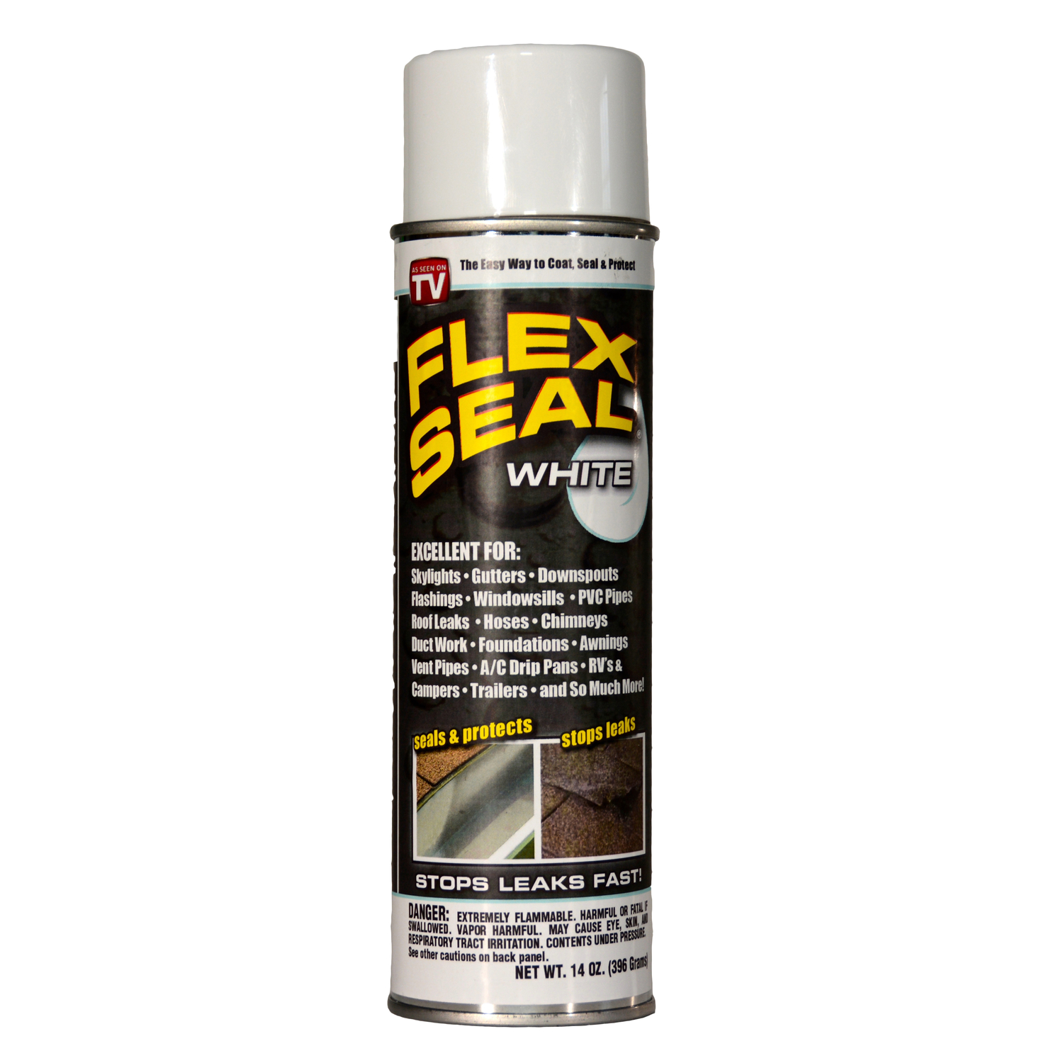 Flex Seal As Seen On TV White Rubber Spray Sealant 14 oz. Satin